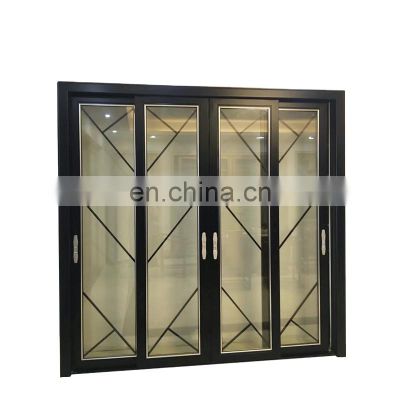 Foshan Double Glazed American Style Sliding Door Balcony Hurricane Impact Aluminum Sliding Door