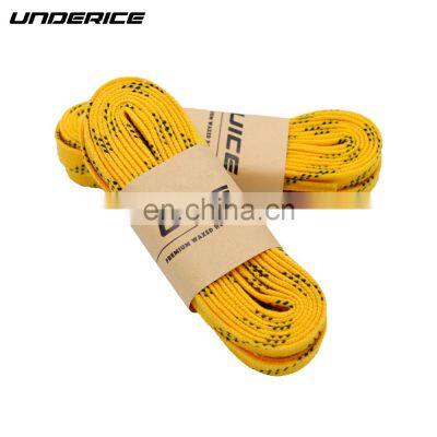 Colorful 1cm 1.2cm Premium Waxed Hockey Skate Laces with polyester fiber, cotton materials