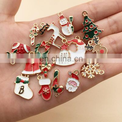 30pcs/set Fashion Alloy Christmas Charm Decor Set Xmas Pendant Drop Ornaments Hanging Christmas DIY Jewelry