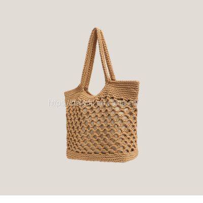 Women's Woven Bag Hollow Package Casual Beach Bag photo-4