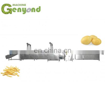 Industrial Fried Frozen French Fries Making Machine Potato Chips Production Line Price