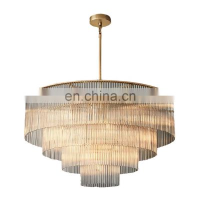 AMADEO round brass glass simple modern restaurant chandelier pendant lights for bedroom living room