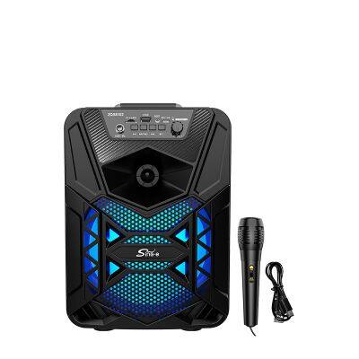 SING-E ZQS8152 Outdoor Bass RGB Light Portable Handle Speaker Party Stage Dj Microphone Subwoofer Karaoke Bt Speaker