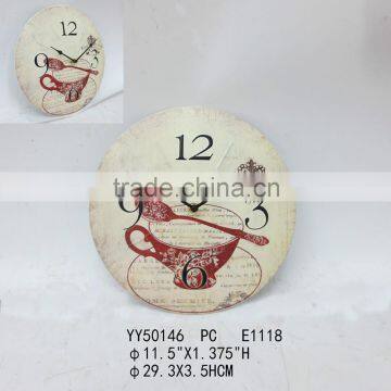 decorative cheap metal wall clock, round clock