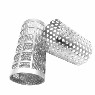 Food Grade Stainless Steel Perforated Woven Wire Mesh Filter Tube