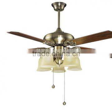 Elegant decorative design wooden blade ceiling fan with lights