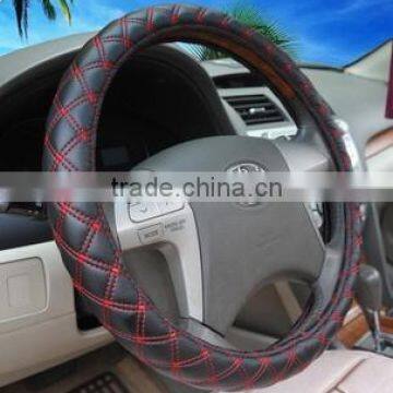 red line sewing steering wheel cover