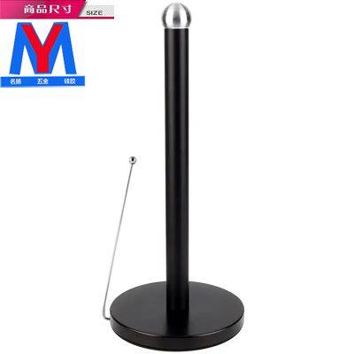 Stainless steel vertical tissue rack kitchen hole-free tissue storage rack tissue box living room hand rub paper roll paper bracket