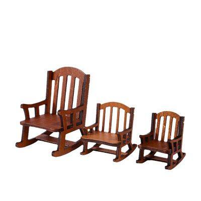 Wooden rocking chair doll house