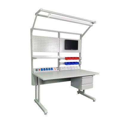 ESD Workstation Heavy-Duty Industrial SMT Antistatic Workbench adjustable height work table