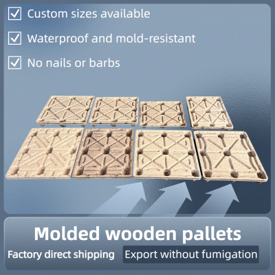 Customizable Molded Wood Pallets — Fumigation-Free for Export Clearance — Heavy-Duty & Deformation-Resistant