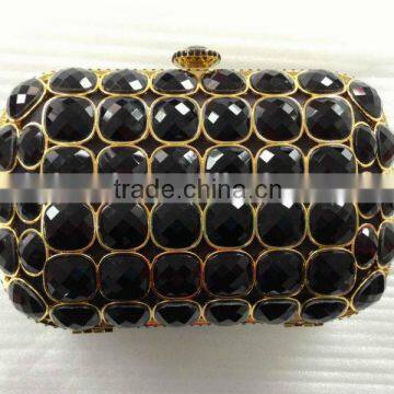 factory low price sell crystal stone clutch bags