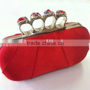 factory sell 4 rings&red party clutch bags