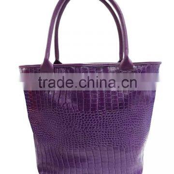 Elegant Dark Purple PVC Leather Women Ladies Handbag photo-2