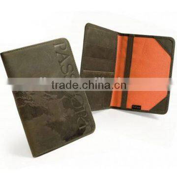 Wholesale leather passport holder leather passport cover card holder