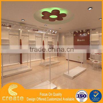 Guangzhou Factory OEM/ODM MDF Wood Wall Designs Children Clothes Showcase for Shop Kiosk photo-3