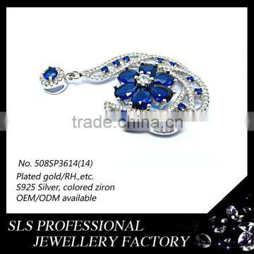 2015 Fashion China Wholesale 925 Royal Blue Silver Pakistani Bridal Jewelry Sets photo-4