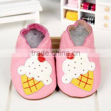 2015 Hot sale cartoon moccasins soft leather babies shoes for baby