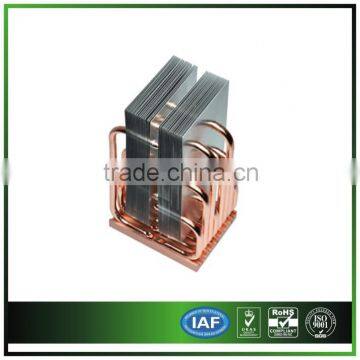 customized Various shape aluminium heatsink with heat pipe