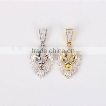China Jewelry Manufacturer Suply Sterling Silver Paved Leopard Head Pendant photo-3