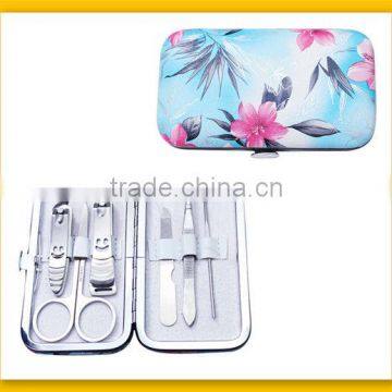 Blue Flower Bag Manicure Set