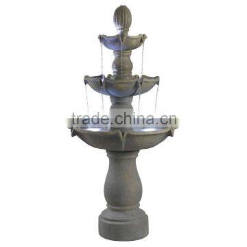 3 Tier Garden Stone Finish Decoration Water Fountain