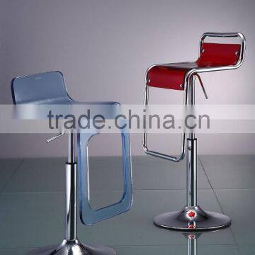 Colourful Acrylic Bar Stool Chair with footrest