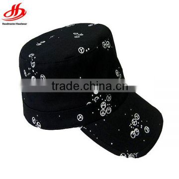 Custom stylish floral printed military hats