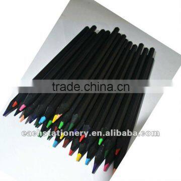 2013 hot sale hexagonal black wood colored pencil manufacturer