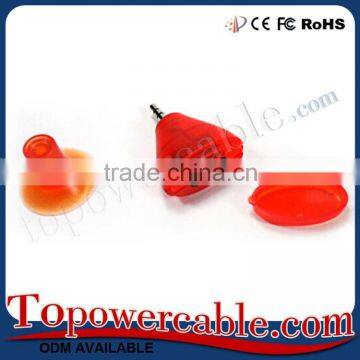 Factory Supply Red Wine Glass Shaped 3.5mm Audio Splitter photo-4