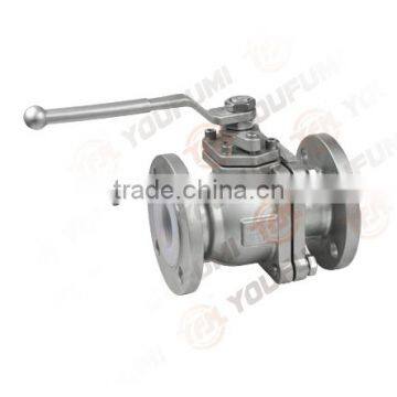 PFA Lined Stainless Steel Ball Valve ansi