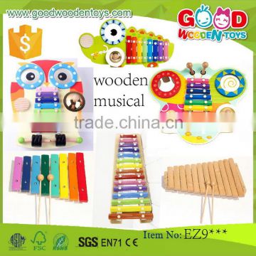 EN71/ASTM high quality wooden musical toys for children OEM/ODM wooden kids learning xylophone