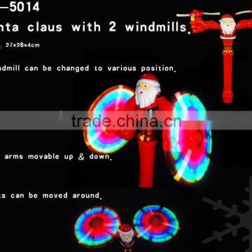 Santa Claus With 2 Windmills