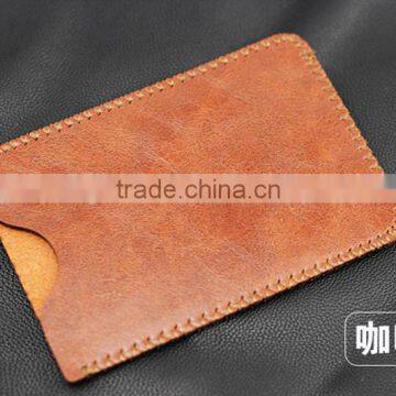 Practical Single Leather Card Holder to Protect ID Card or Bank Card photo-2