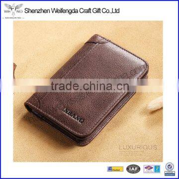 2016 custom luxurious real leather credit card holder for men