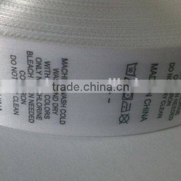 Custom Garment Printed Satin Ribbon Care Label photo-2