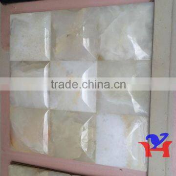 suqre white onyx mosaic