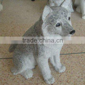 animal dog carved stone