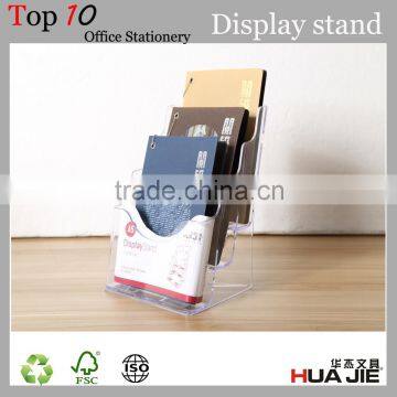 Three layer desktop menu display stand A5 brochure holder