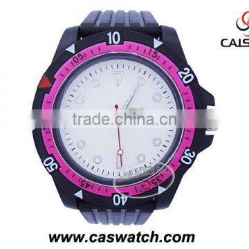 Luminous plastic watch ABS case with PVC band