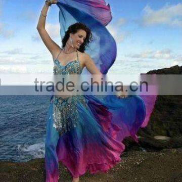 Belly dance silk veil,BellyQueen dancing veils