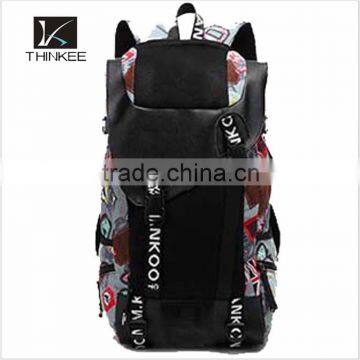 Custom canvas hiking sports backpack/high capacity travelling hiking backpack wholesale
