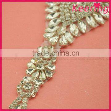 High Quality Sew On Dress Wholesales Crystal Applique WRA-790 photo-3