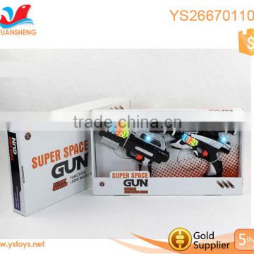 2016 Wholesale toy guns plastic b/o music gun toy for boy