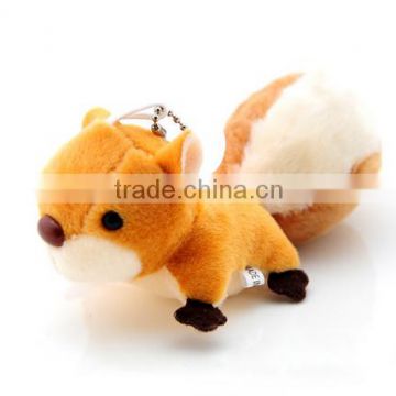 Cute Small Squirrel Plush Toy Bag keychain Pendant Birthday Girl Gift