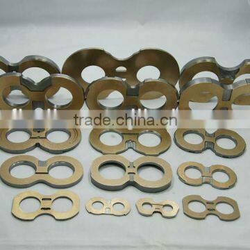 Bimetal thrust plate for gear pump