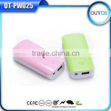 Factory supply manual for power bank 5600mah with flashlight