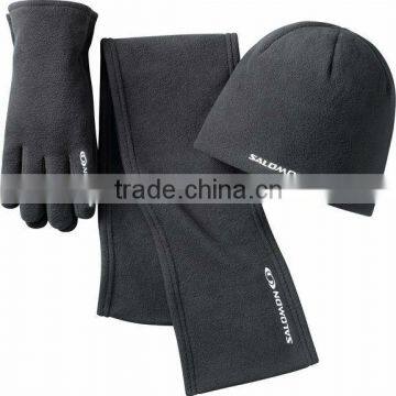 fashion polar fleece scarf and hat for winter season