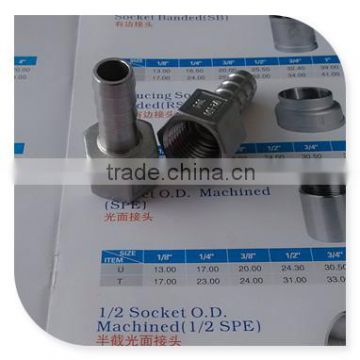 ss316 1/2" hose nipple 15mm barb stainless steel pipe fitting