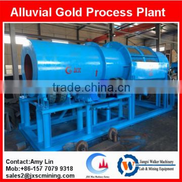 100t/h complete line of gold deposit recovery machine, gold trommel scrubber for sale